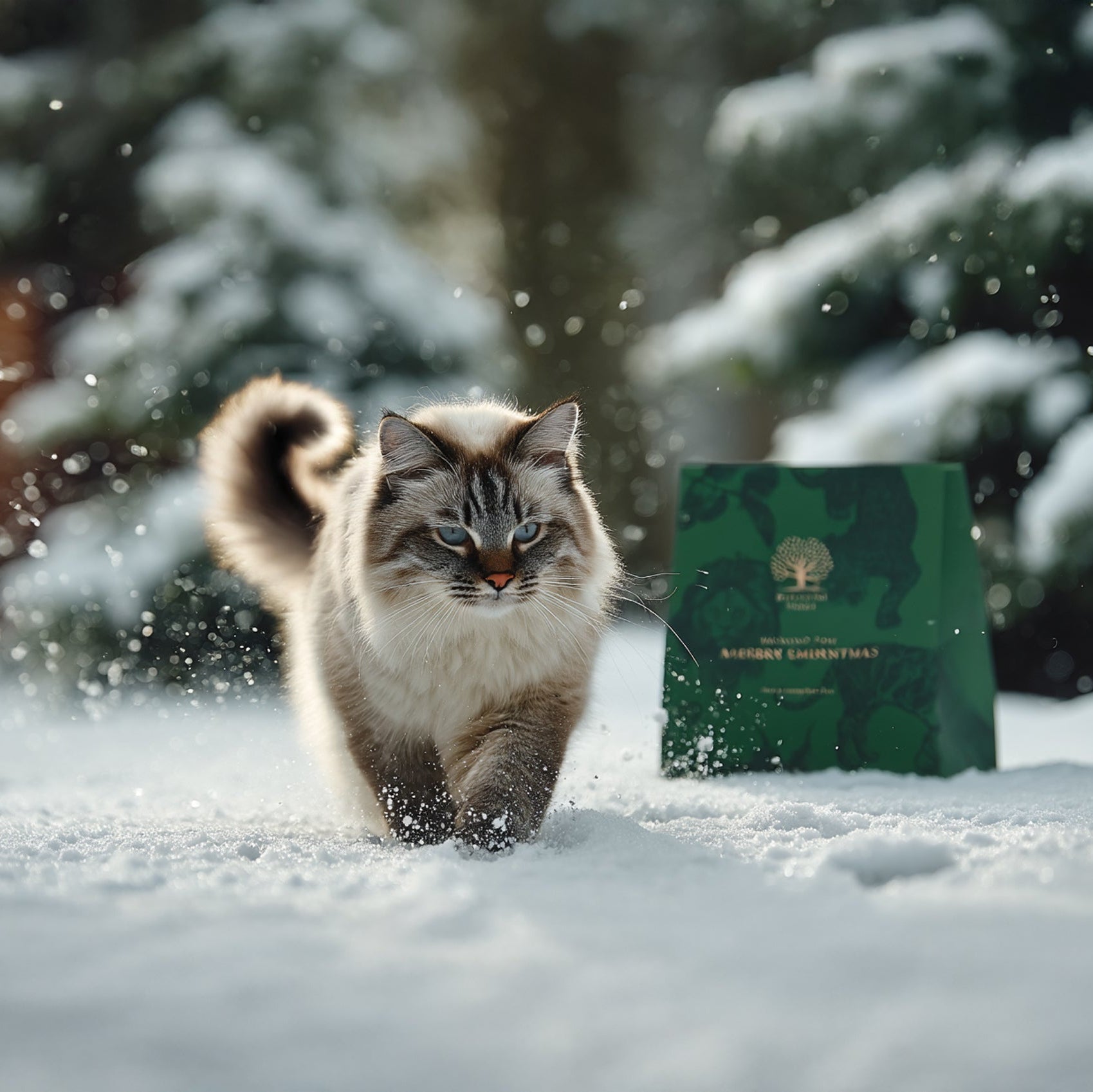 CHRISTMAS CAT PRESENT