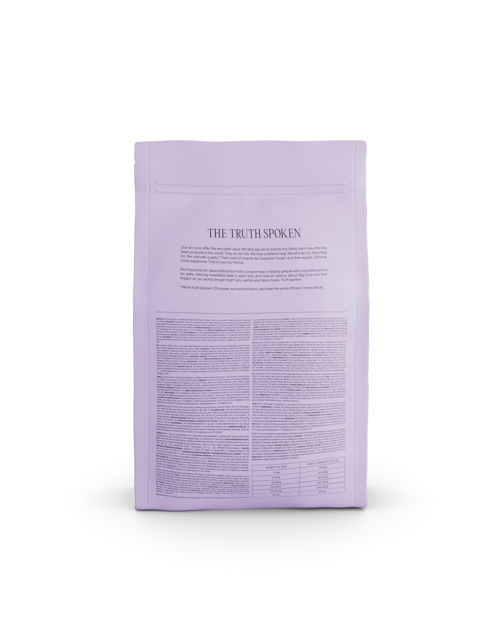 TRUTH PETS LAMB, 2,5KG