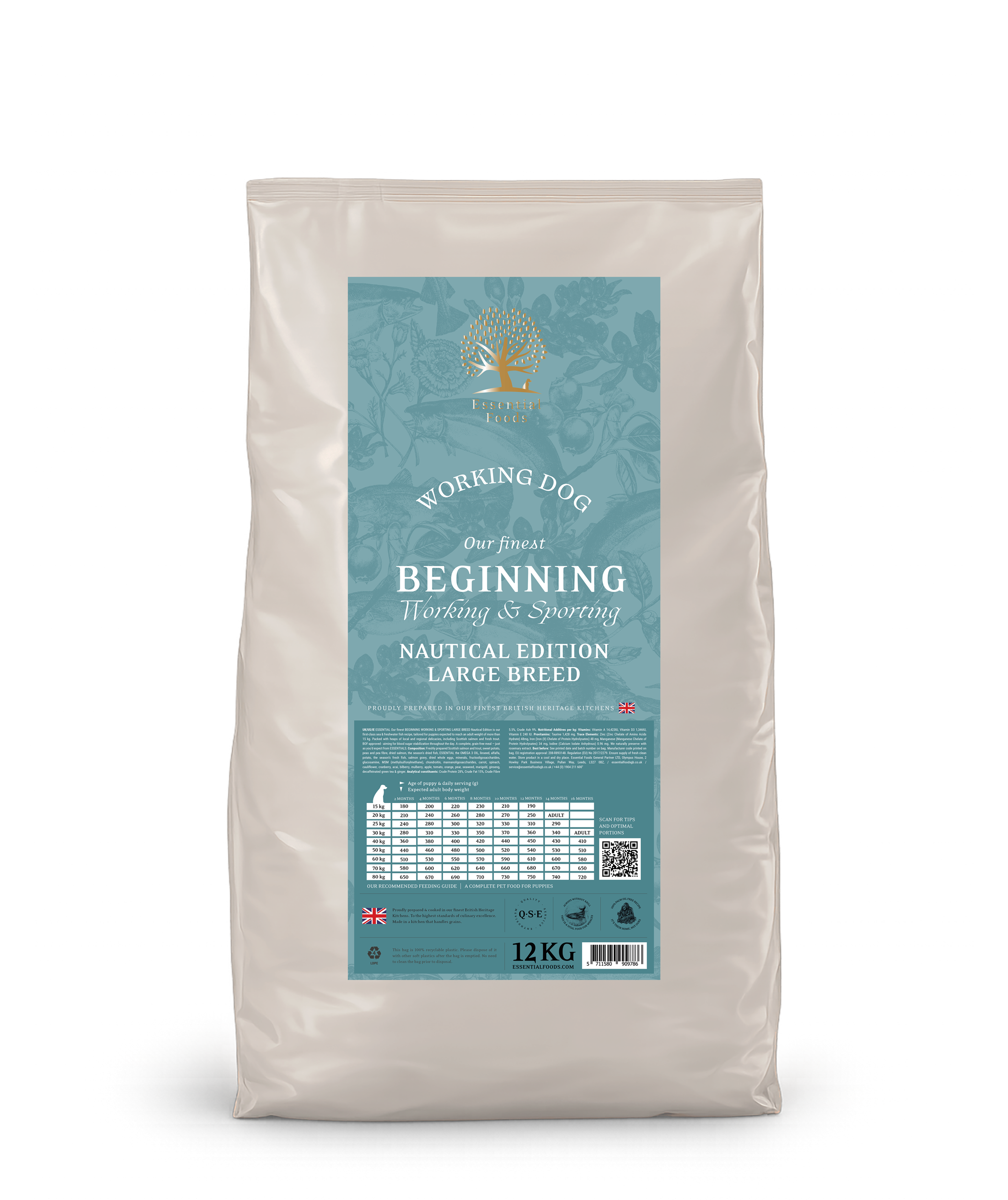 BEGINNING LARGE BREED WORKING & SPORTING NAUTICAL EDITION, 12KG